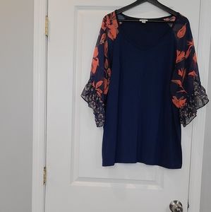 Avenue Navy Blouse